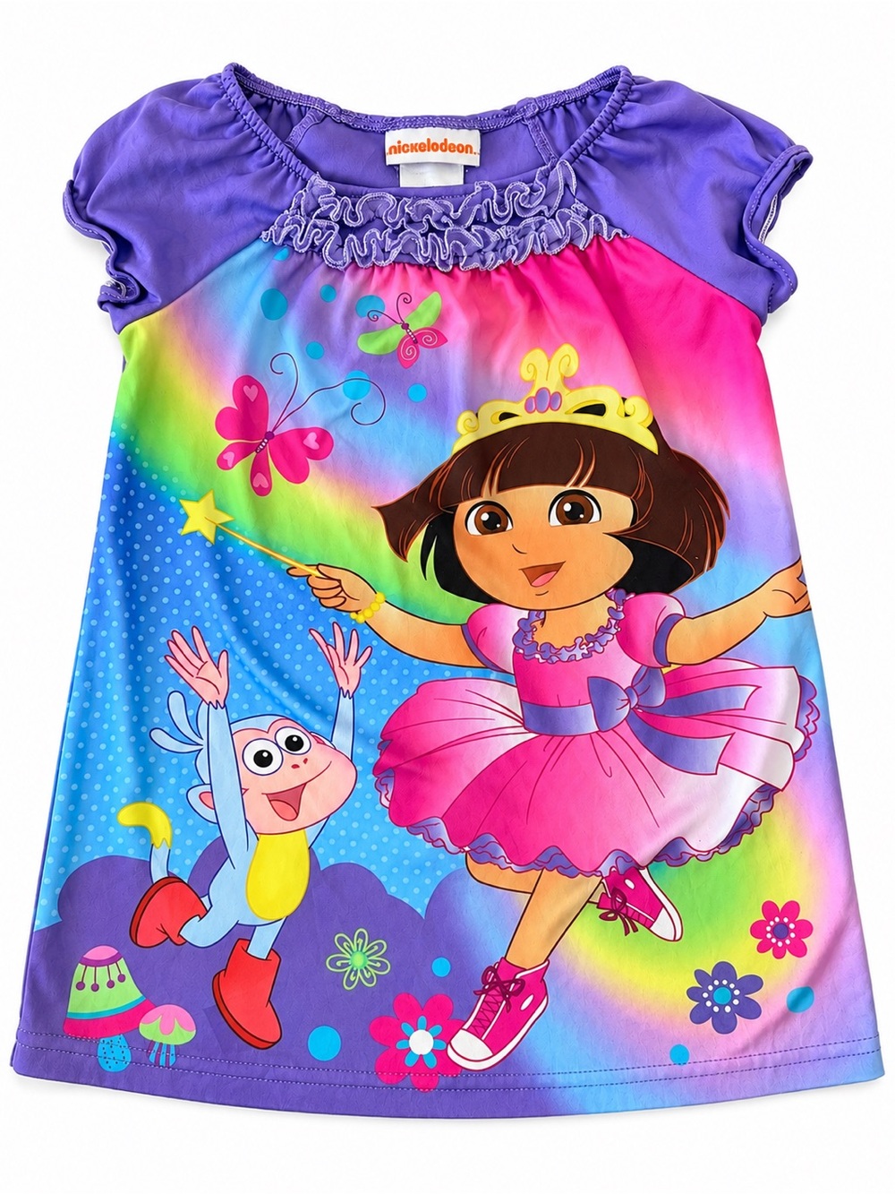 2012 Dora the Explorer Nightgown 3T Nickelodeon Princess Boots Y2K Girls Sleep